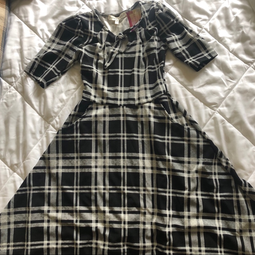 Black Plaid Dress